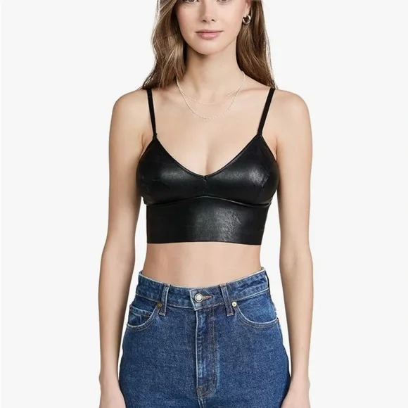 Commando Black Faux Leather Bralette - Picture 9 of 9